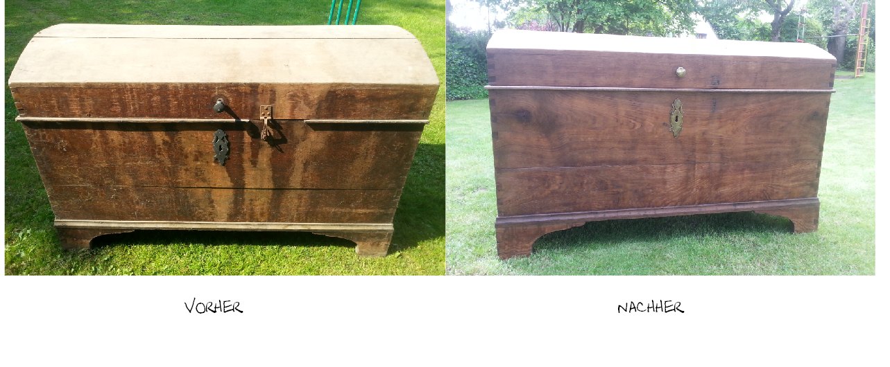 Restauration einer Eichetruhe