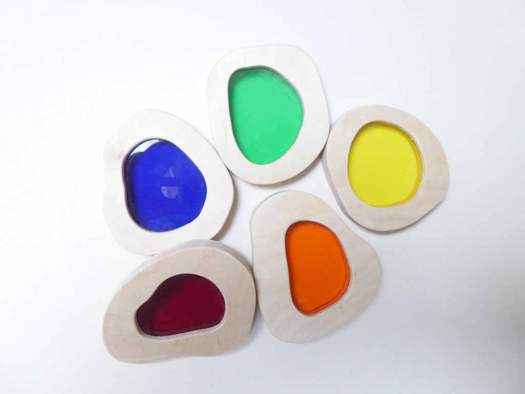 5 Farben aus Birke-Sperrholz und Acrylglas